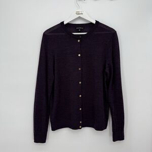 J.Crew Mercantile Purple Merino Wool Blend Lightweight Sweater Cardigan XL